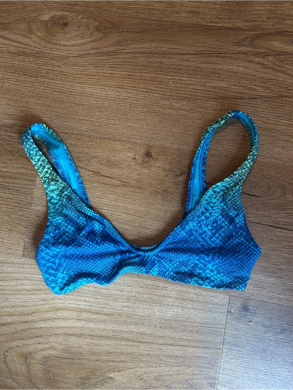 Skims Snakeskin Bikini Top